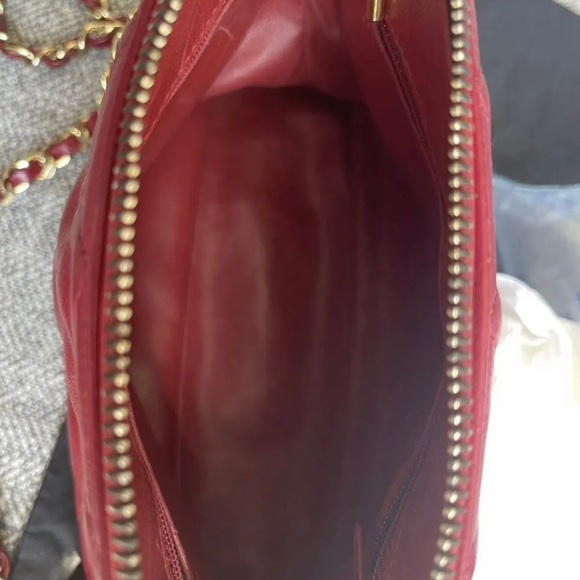 Chanel Red Lambskin Vintage Bag- 100% Authentic - Picture 7 of 10